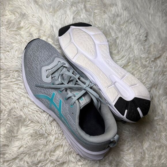ASICS Women's Gray and Teal Athletic Shoes - Picture 4 of 5